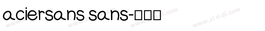 aciersans sans字体转换